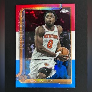 2025-26 Topps Chrome - OG Anunoby #131 Red White & Blue Refractor